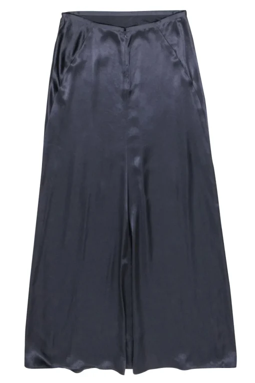 Vince - Grey Satin Slip Maxi Skirt Sz 6