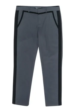 Vince - Grey Slim Leg Side Stripe Trousers Sz 8