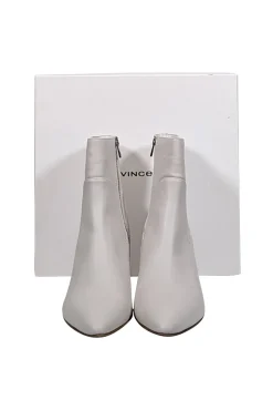 Vince - Ivory Leather "Meta" Short Boots Sz 8.5