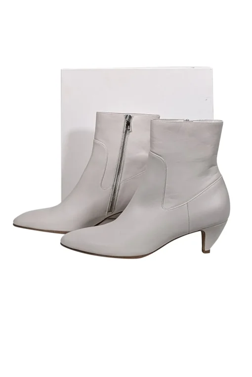 Vince - Ivory Leather "Meta" Short Boots Sz 8.5