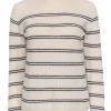 Vince - Ivory Striped Turtle Neck Sweater Sz XS