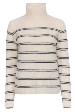 Vince - Ivory Striped Turtle Neck Sweater Sz XS
