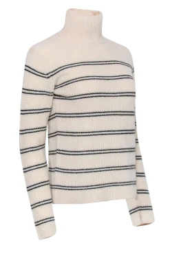 Vince - Ivory Striped Turtle Neck Sweater Sz XS