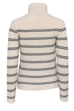 Vince - Ivory Striped Turtle Neck Sweater Sz XS