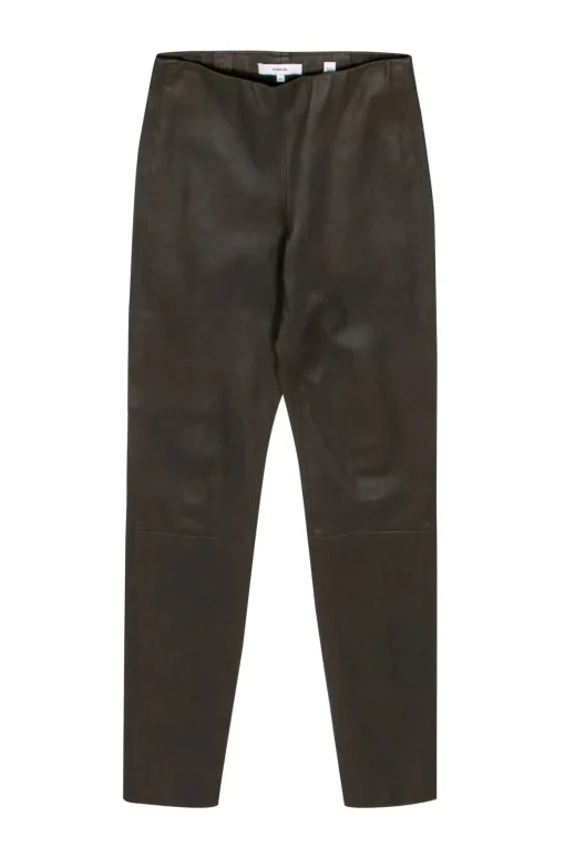 Vince - Olive Green Leather Pants Sz XS