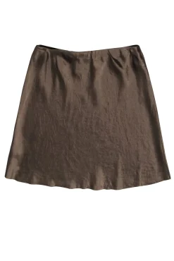 Vince - Olive Satin Flared Skirt Sz S