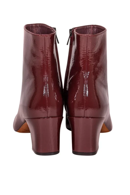 Vince - Red Wine Patent Leather "Charli" Short Boots Sz 8.5