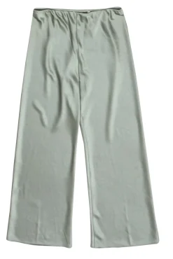 Vince - Sage Green Wide Leg Satin Trousers Sz L