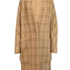 Vince - Tan & Black Plaid Patterned Wool Blend Jacket Sz M
