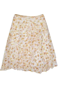 Vince - Yellow Floral Print Midi Skirt Sz 8