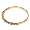 Vintage - 18k Gold Thin Band Ring w/ 0.09 ct Diamonds Sz 5
