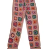 We The Free - Cream & Multi Color Crochet Detail Jeans Sz 0