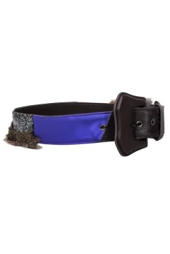 Weekend Max Mara - Brown, black, Purple, & Fur Trim Belt Sz One Size