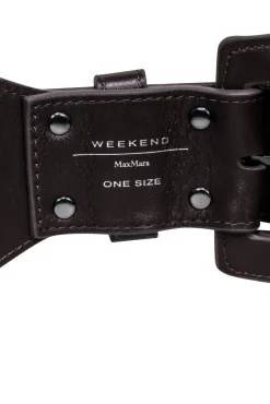 Weekend Max Mara - Brown, black, Purple, & Fur Trim Belt Sz One Size