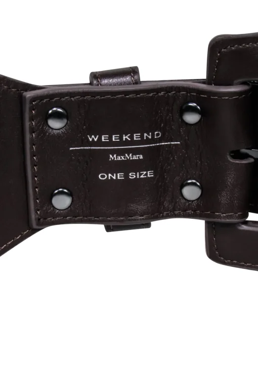 Weekend Max Mara - Brown, black, Purple, & Fur Trim Belt Sz One Size