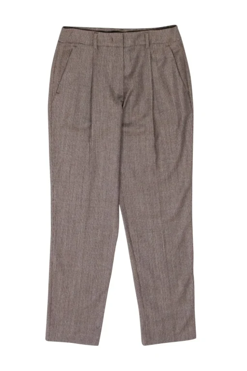 Weekend Max Mara - Brown Hounds-Tooth Pleated Waist Pant Sz 4