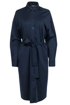 Weekend Max Mara - Navy Long Sleeve Shirt Dress Sz L