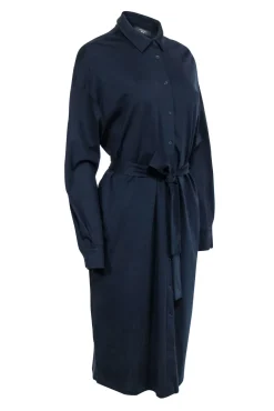 Weekend Max Mara - Navy Long Sleeve Shirt Dress Sz L