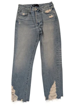 3x1 NYC - Light Wash Distressed Raw Hem Jeans Sz 2