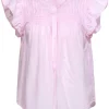 Xirena - Baby Pink Cotton Ruffled Sleeve Tank Sz S