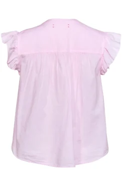 Xirena - Baby Pink Cotton Ruffled Sleeve Tank Sz S