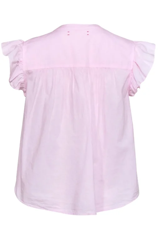 Xirena - Baby Pink Cotton Ruffled Sleeve Tank Sz S