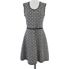Yigal Azrouel - Black & White Print Fit & Flare Dress Sz L