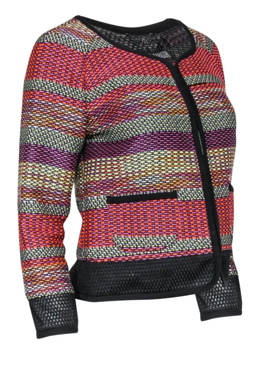 Yoana Baraschi - Multicolor Stitched Tweed Jacket Sz 6