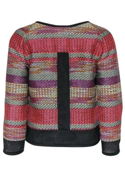 Yoana Baraschi - Multicolor Stitched Tweed Jacket Sz 6