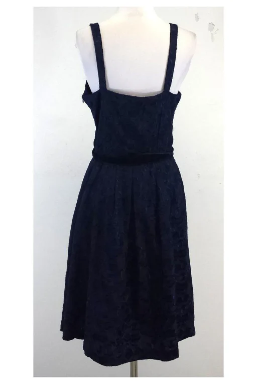 Yoana Baraschi - Navy Floral Embroidered Dress Sz 10
