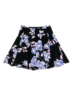 Yumi Kim - Black Floral A-Line Skirt Sz S