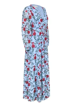 Yumi Kim - Blue w/ Red & White Floral Print Maxi Dress Sz M