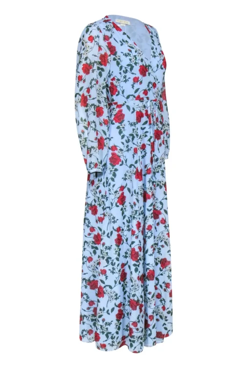 Yumi Kim - Blue w/ Red & White Floral Print Maxi Dress Sz M