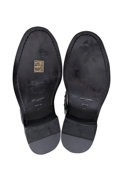 Yves Saint Laurent - Black Leather "Ranger" Short Studded Ankle Boot Sz 7