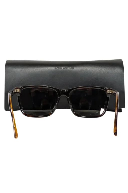 Yves Saint Laurent - Brown Tortoise Square Sunglasses