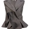 Yves Saint Laurent - grey Jacquard Suit Vest Sz 6