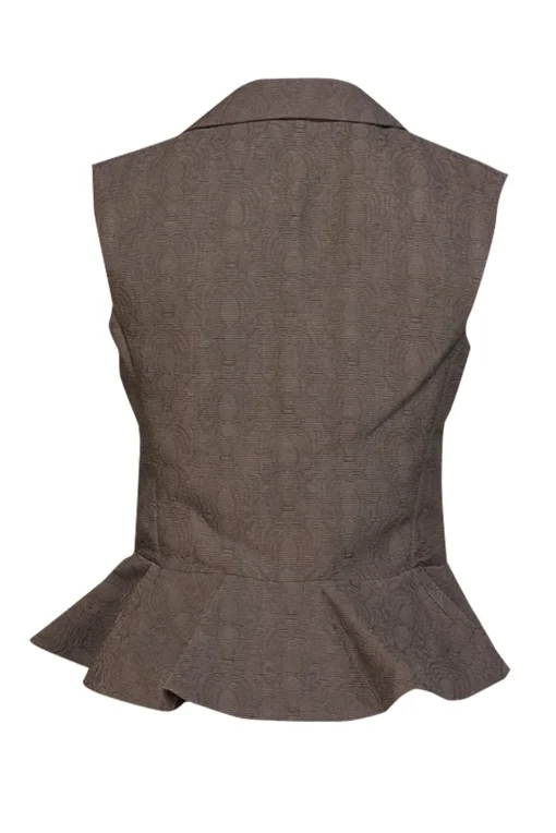 Yves Saint Laurent - grey Jacquard Suit Vest Sz 6