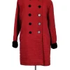 Yves Saint Laurent - Red Nutria Fur Trench Coat Sz 8