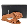 Yves Saint Laurent - Tan Tribute Woven Leather Slides Sz 8.5
