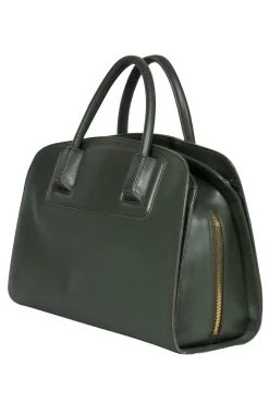 Zac Posen - Olive Green Smooth Leather Multi-Compartment Satchel