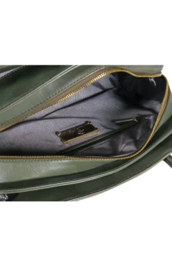 Zac Posen - Olive Green Smooth Leather Multi-Compartment Satchel