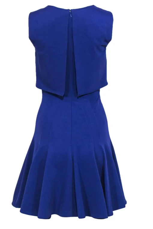 ZAC Zac Posen - Purple Sleeveless Fit & Flare Dress w/ Layered Top Sz 4