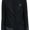 Zadig & Voltaire - Black Blazer w/ Shooting Star Detail Sz S