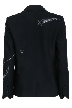 Zadig & Voltaire - Black Blazer w/ Shooting Star Detail Sz S