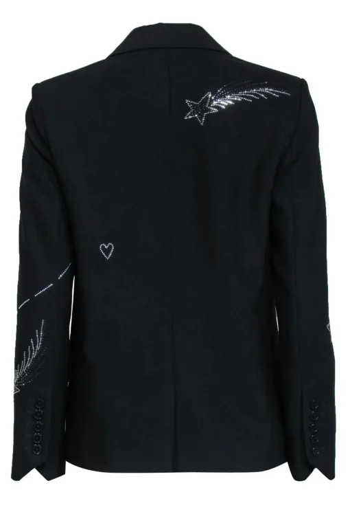 Zadig & Voltaire - Black Blazer w/ Shooting Star Detail Sz S