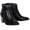 Zadig & Voltaire - Black Leather Studded Trim Short Boots Sz 10
