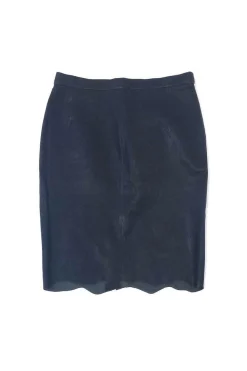 Zadig & Voltaire - Charcoal Leather Pencil Skirt Sz 2