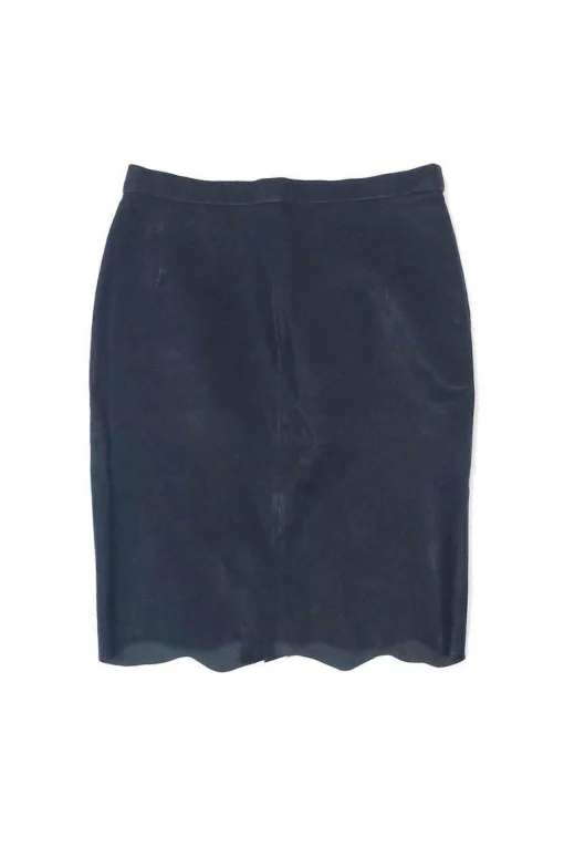 Zadig & Voltaire - Charcoal Leather Pencil Skirt Sz 2