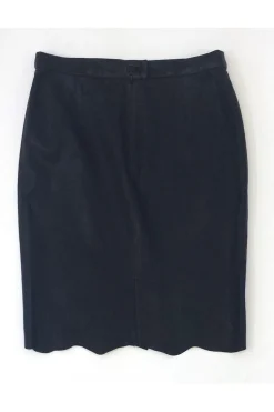 Zadig & Voltaire - Charcoal Leather Pencil Skirt Sz 2