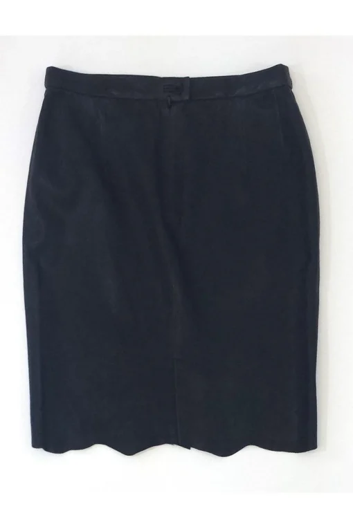 Zadig & Voltaire - Charcoal Leather Pencil Skirt Sz 2